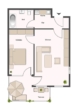 Grundriss - Im Herzen von Wentorf: „Gemütliche 2‑Zimmer-Erdgeschosswohnung mit Terrasse und Gartenanteil“
