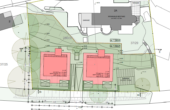 Projektentwickler aufgepasst: "Baugrundstück für zwei Mehrfamilienhäuser in Börnsen" - Planungszeichnung